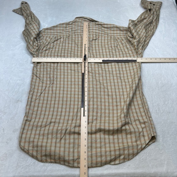 Robert Talbott Shirt Mens Medium Brown Plaid Button Down Long Sleeve Casual - Picture 5 of 8